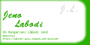 jeno labodi business card
